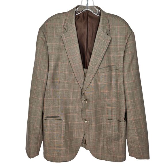 Kroon Mens Levity Jacket Size 44 Plaid Lightweight Blazer Sport Coat Life Luxury - Picture 1 of 16